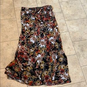wrap maxi skirt